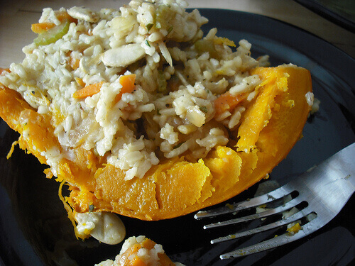 Fyldte grillede græskar