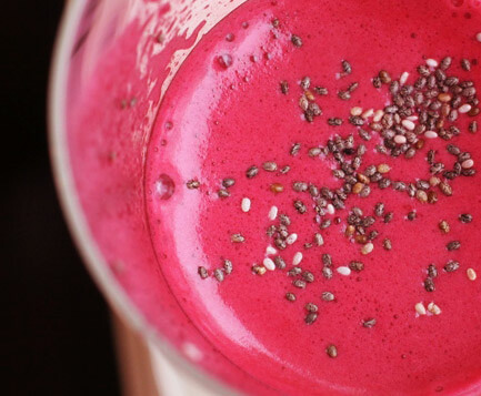 Beet juice with chia seeds