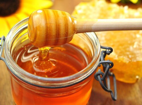 A pot of honey