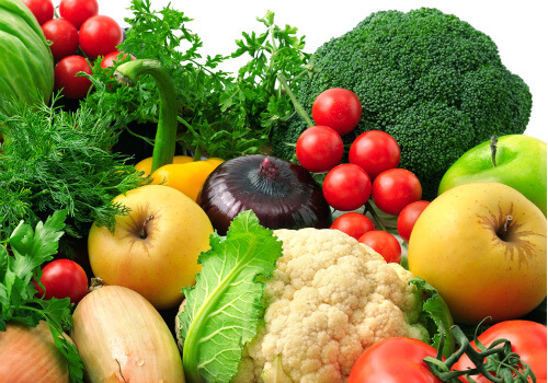Several fruits and vegetables.