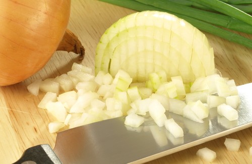 Chopped onion.