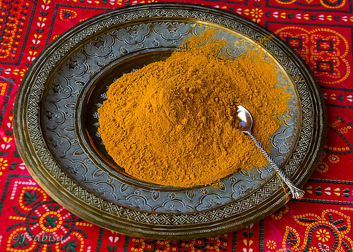 A plate of turmeric.