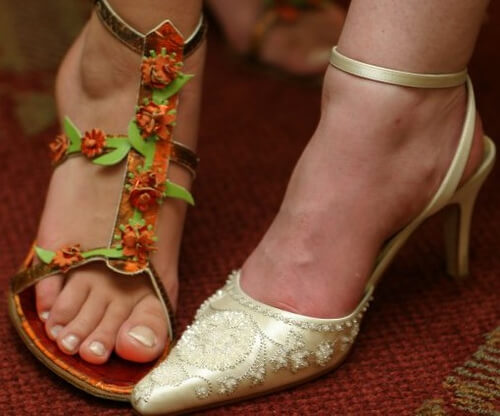Different types of heels.