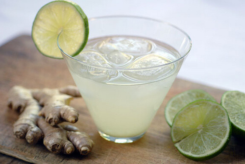 Lemon and ginger refreshing drink