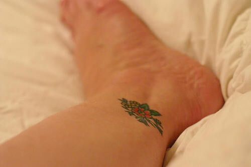 A man with a swollen ankle.