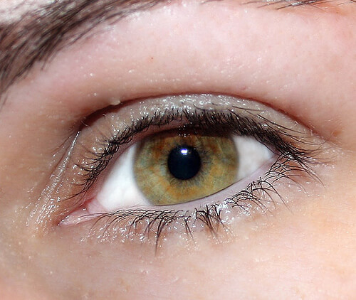 close up on eye