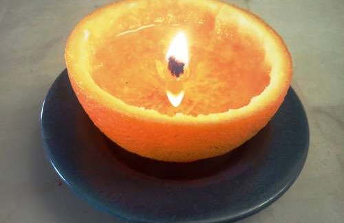 How to Make Aromatic Candles from Fruit Rinds