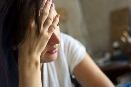 Woman feeling fatigue