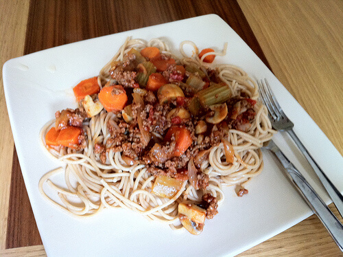 Pasta is good to eat once a week