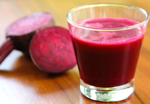 A glass of beet juice