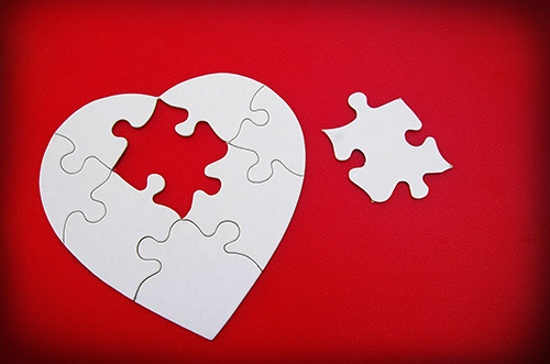 Puzzle of a heart broken heart cardiomyopathy