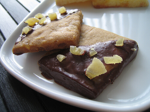 Plate of ginger biscuits