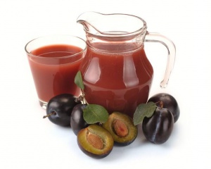 A jar of plum juice