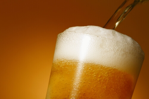 A glass of beer