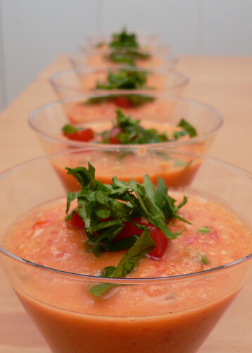 Gazpacho soup for for light dinners
