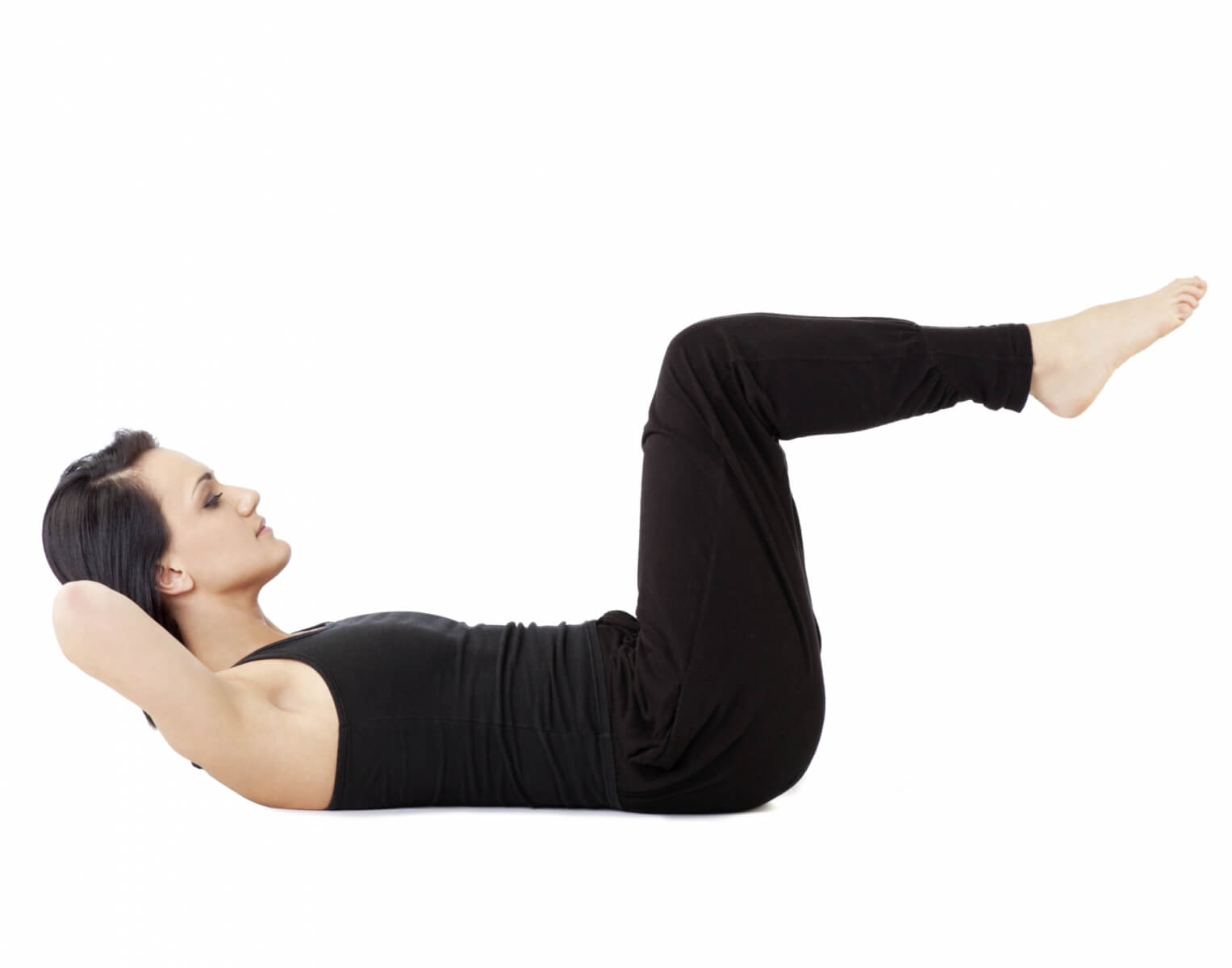 Woman doing crunches