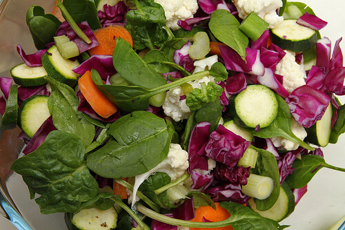 A bowl of salad.