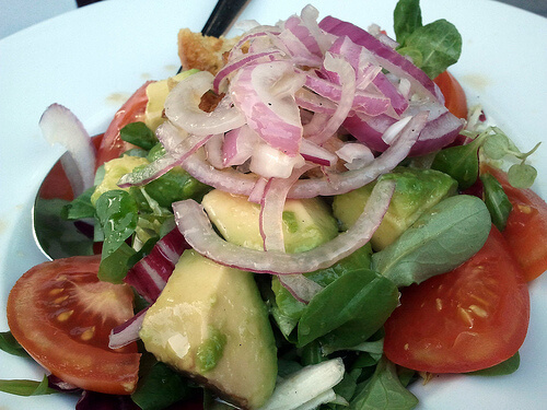 Salad with fruits for digestion