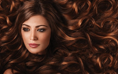 A woman with beautiful flowing hair.