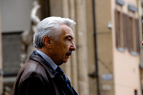 man with gray hair