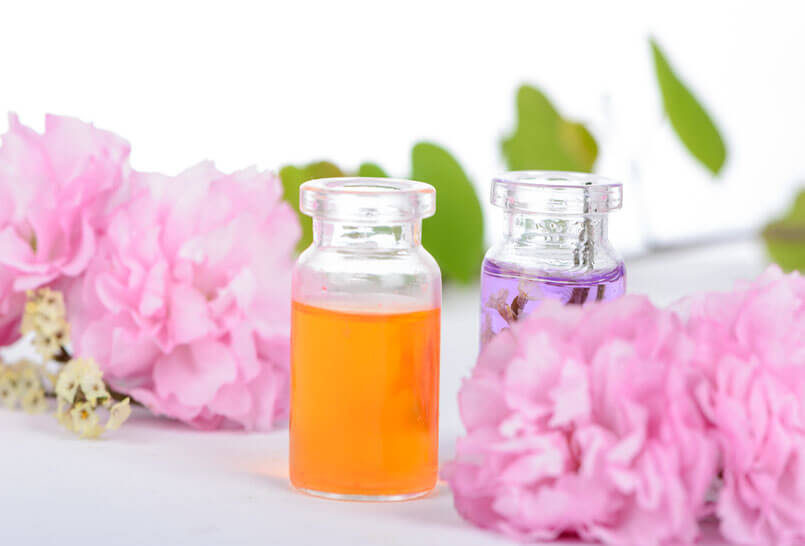 Two bottles of essential oils