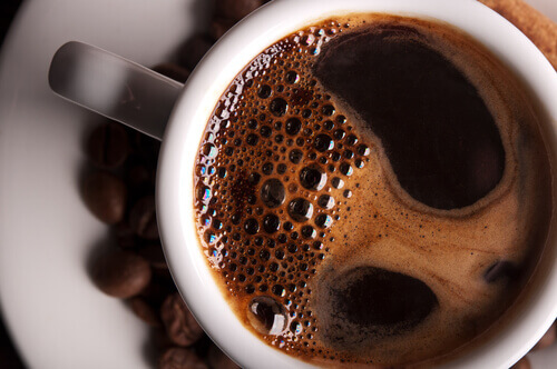 Cup of black coffee fresh nutritious and satisfying drinks