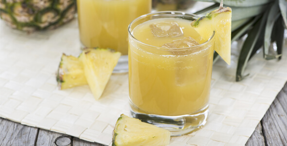 Pineapple juice to be used in the pineapple and aloe vera diet