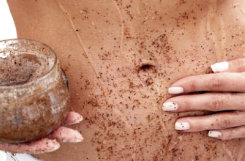 Coffee for skin exfoliation