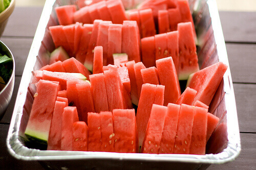 Slices of watermelon for the healthiest dinner