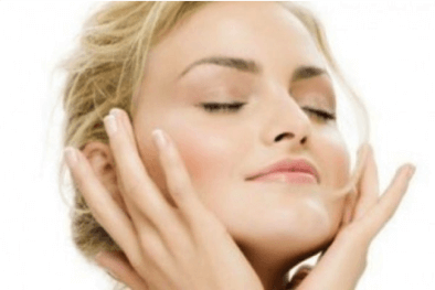 A woman with smooth skin.