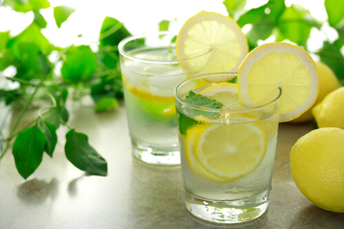 Warm water with lemon in the morning