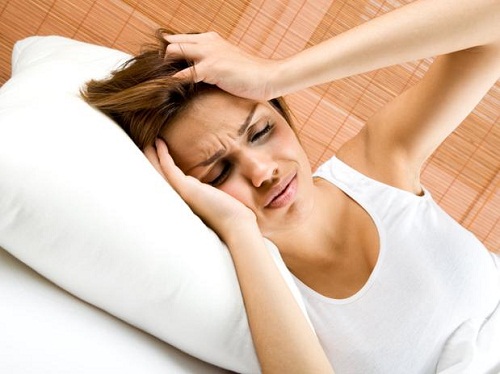 Woman with a headache