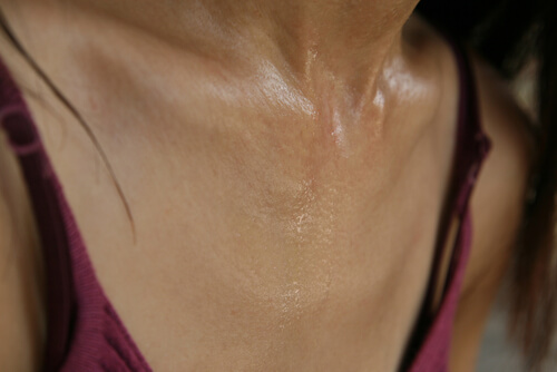 sweating while exercising