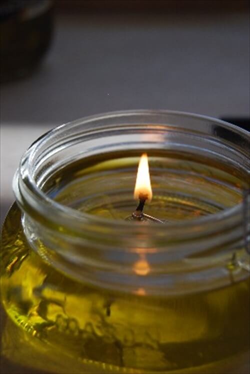DIY olive oil candle