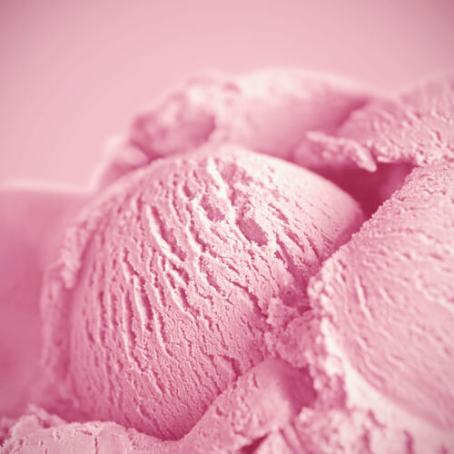 A scoop of pink ice cream