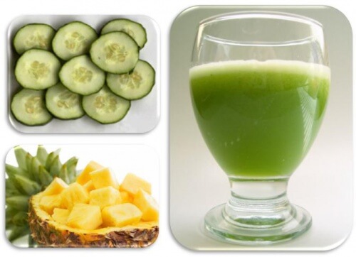 Pineapple and cucumber.