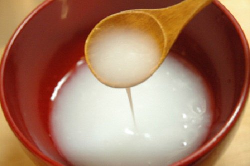 Bowl of rice water
