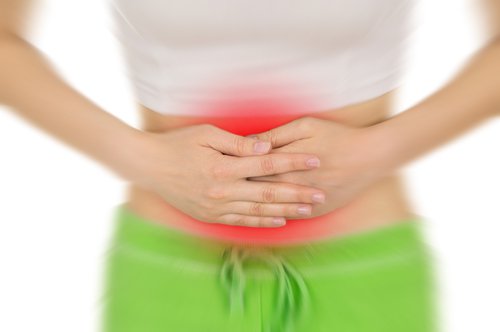 A woman with indigestion.