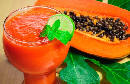 Cup of papaya juice