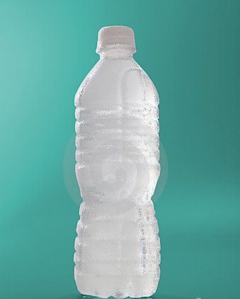 A frozen water bottle can help treat the symptoms of heel spurs
