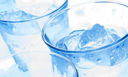 Glasses of cold water