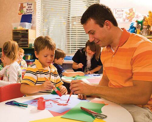 father and son painting