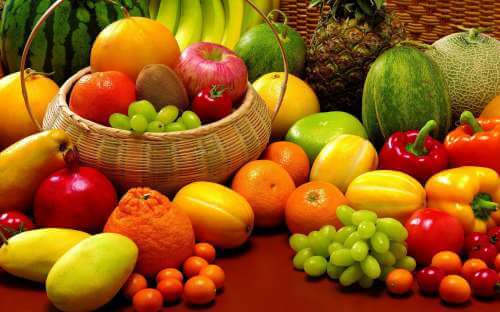 Fruits and vegetables