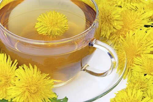 A cup of dandelion tea