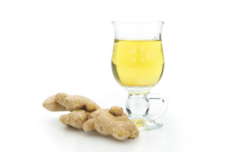 Glass of ginger juice