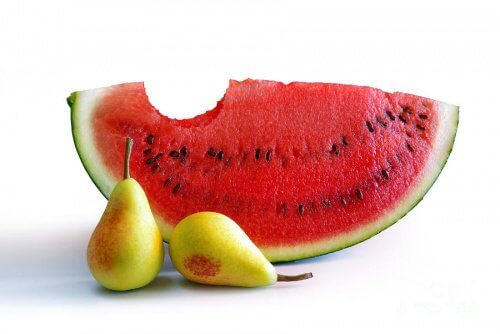 Watermelon with pears