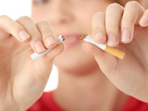 A woman who decided to stop smoking.