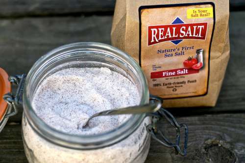 Fluid Retention A jar of sea salt.