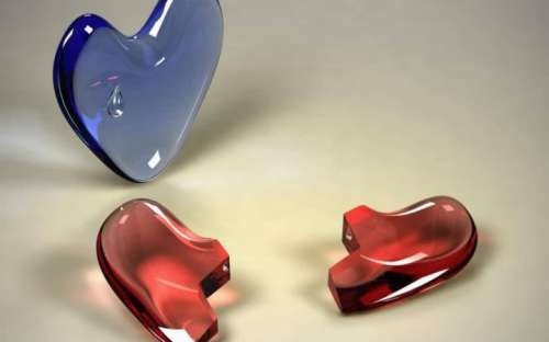 A shattered glass heart.