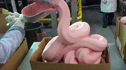 Pink substance out of which chicken nuggets are made